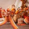 Fall Burlap Ribbon Wired 2 1/2" x 10 Yards 2 Rolls, Maple Leave Striped Ribbon for Autumn Wreath Thanksgiving Farm Gift Wrapping Home Decor